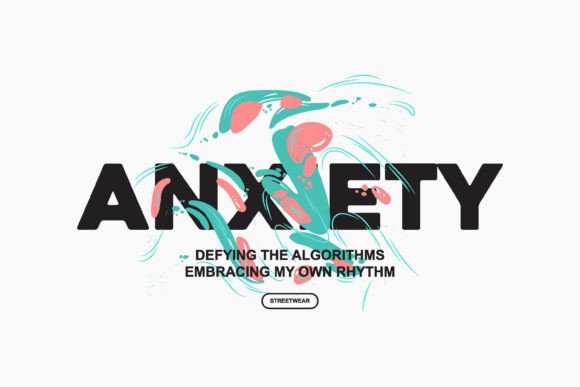 Anxiety Bold Typography Graphic Tee: A Statement Piece