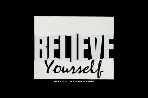Believe Typography Bold Graphic Tee: Make Your Message Stand Out