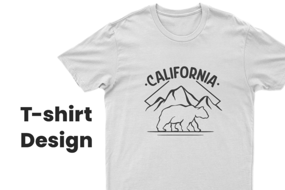 California T-Shirt Design: A Bold Bear Graphic for Your Brand