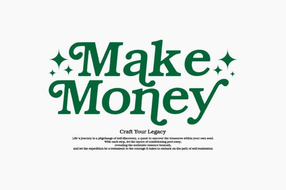 Make Money Typography Badge Graphic: Bold Branding