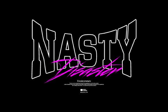 Nasty Bold Typography Graphic Tee: Command Attention with Raw Style
