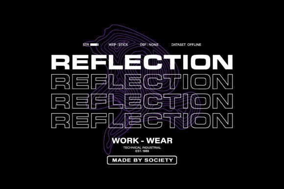 Reflection Typography Badge Graphic: Style Meets Substance