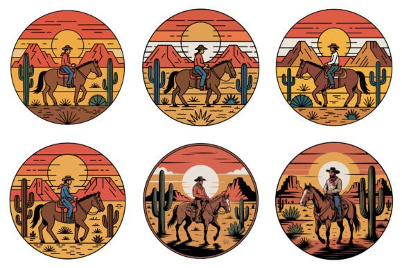 Unleash Western Grit: The Cowboy Vector Graphic for T-Shirt Design