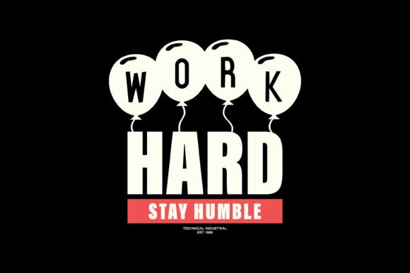 Work Hard Typography Badge Graphic: A Bold Statement for Modern Brands